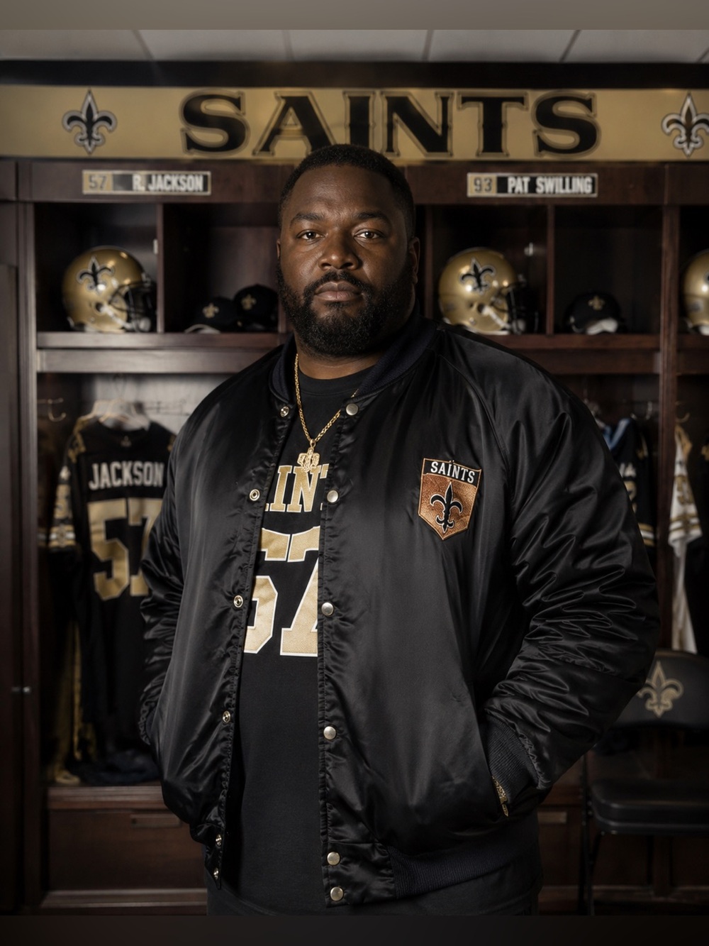 Vintage New Orleans Saints Bomber Jacket